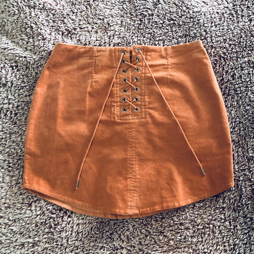 Peach mini skirt